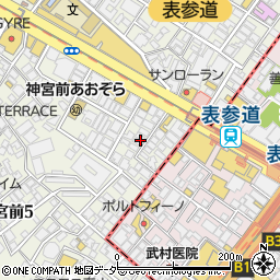 東京都渋谷区神宮前5丁目2周辺の地図