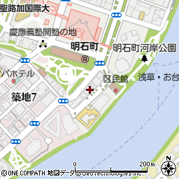 東京都中央区明石町13周辺の地図
