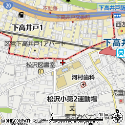 松屋下高井戸店周辺の地図