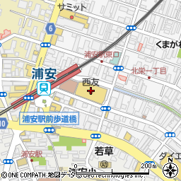 ノジマ西友浦安店周辺の地図