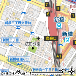 歌謡曲バー スポットライト 新橋周辺の地図