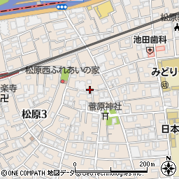 東京都世田谷区松原3丁目23周辺の地図