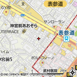 東京都渋谷区神宮前5丁目2-25周辺の地図