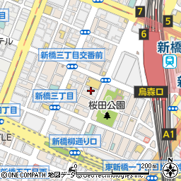 シュラスコ＆肉寿司食べ放題 個室肉バル MEAT KITCHEN 新橋店周辺の地図
