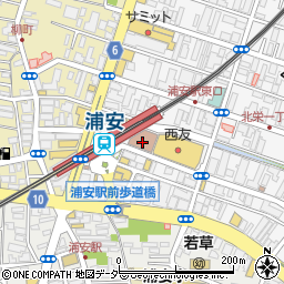 浦安市浦安駅前行政サービスセンター周辺の地図