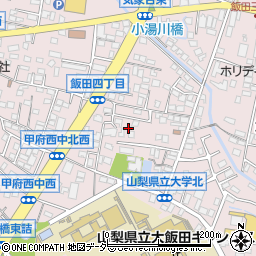 山梨県甲府市飯田周辺の地図