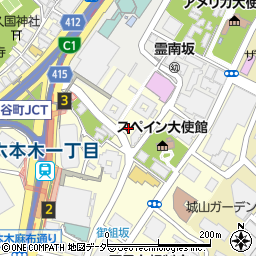 東京都港区六本木1丁目3周辺の地図