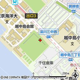 東京都江東区越中島周辺の地図
