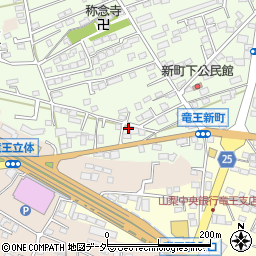 山梨県甲斐市竜王新町13周辺の地図