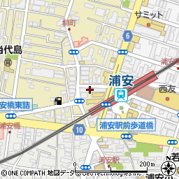松屋 浦安駅前店周辺の地図