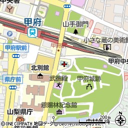 城のホテル　甲府周辺の地図