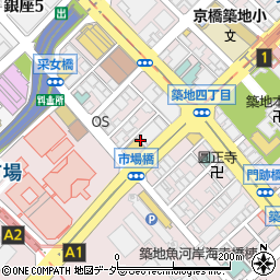 日本調剤築地薬局周辺の地図
