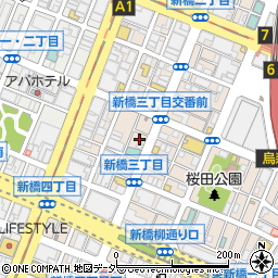 焼肉×バル マルウシミート 新橋店周辺の地図