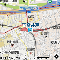 ゆうちょ銀行下高井戸駅内出張所 ＡＴＭ周辺の地図