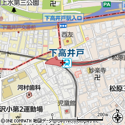 下高井戸駅周辺の地図