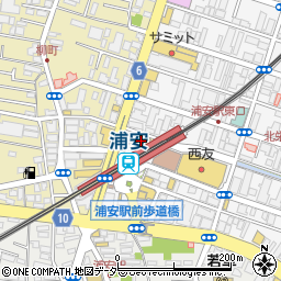 浦安市駅前双葉ビル駐車場管理事務所周辺の地図