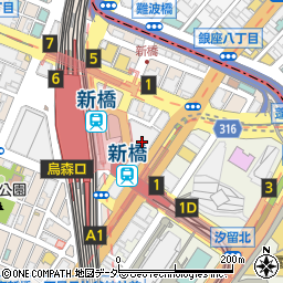 vivo daily stand 新橋店周辺の地図