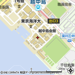 東京都江東区越中島2丁目1周辺の地図