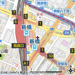 新橋駅前眼科皮フ科周辺の地図