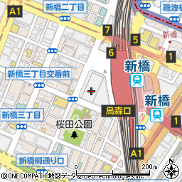 完全個室×肉寿司食べ放題 ミートハウス 新橋駅前店周辺の地図