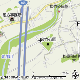 松竹農村公園トイレ周辺の地図
