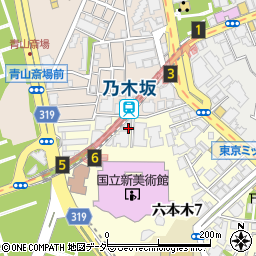 乃木坂トンネル周辺の地図