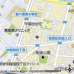 東京都江戸川区中葛西4丁目周辺の地図