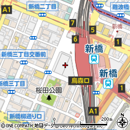 肉寿司ダイニングMEAT HOUSE 新橋店周辺の地図