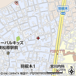 宇田川湯周辺の地図