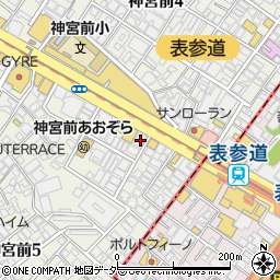 東京都渋谷区神宮前5丁目7-7周辺の地図