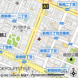 地雷也 新橋店周辺の地図