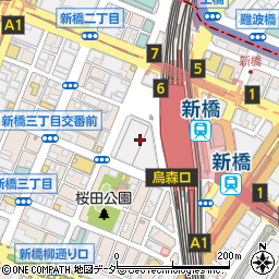 新橋占い館周辺の地図