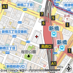 とんかつ檍のカレー屋 いっぺこっぺ 新橋店周辺の地図