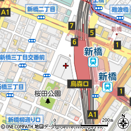 蔵八 新橋店周辺の地図