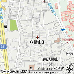 東京都世田谷区八幡山3丁目周辺の地図