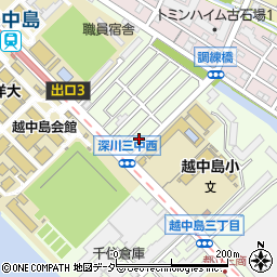 東京都江東区越中島2丁目14周辺の地図