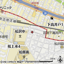 東京都世田谷区赤堤5丁目38-12周辺の地図