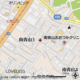 東京都港区南青山3丁目周辺の地図