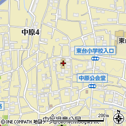 三鷹　中原幼稚園周辺の地図