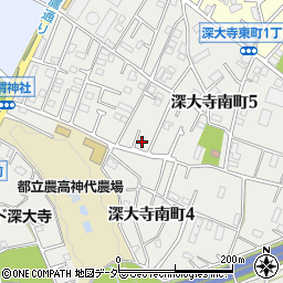 東京都調布市深大寺南町5丁目7周辺の地図