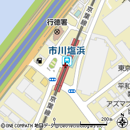 市川塩浜駅周辺の地図