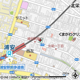 タイムズ浦安第３０駐車場周辺の地図