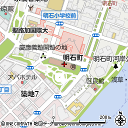 東京都中央区明石町12周辺の地図