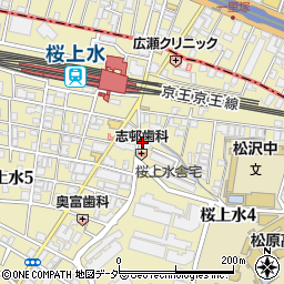 まいばすけっと桜上水駅南店周辺の地図