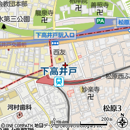 ココカラファイン薬局下高井戸北口店周辺の地図