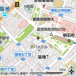 タイムズＴＨＥ　ＴＥＲＲＡＣＥ　ＴＳＵＫＩＪＩ駐車場周辺の地図