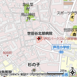 ヤマザキＹショップ世田谷北部病院店周辺の地図
