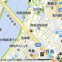 東京都中央区佃1丁目7周辺の地図