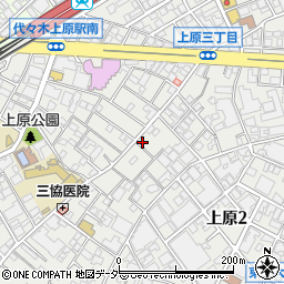 東京都渋谷区上原周辺の地図