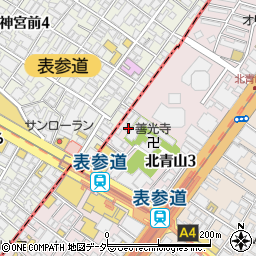 東京都港区北青山3丁目5-40周辺の地図
